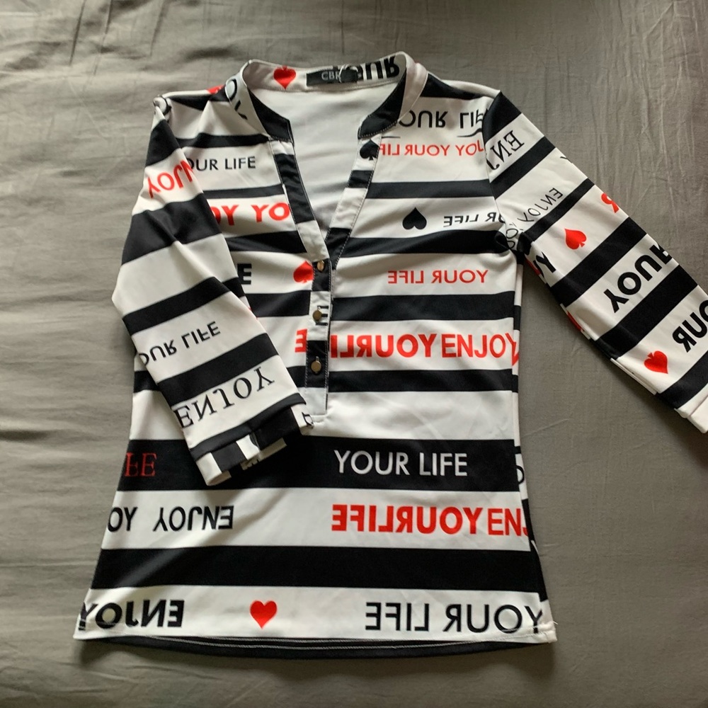 long sleeve striped top